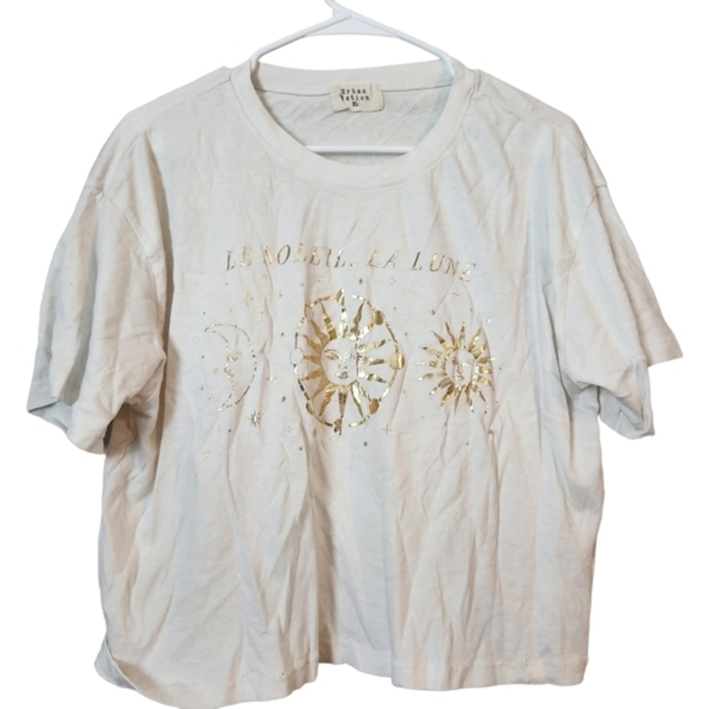 Urban Nation Le Soleil La Lune Crop  Top‎ Shirt Womens Size XL
